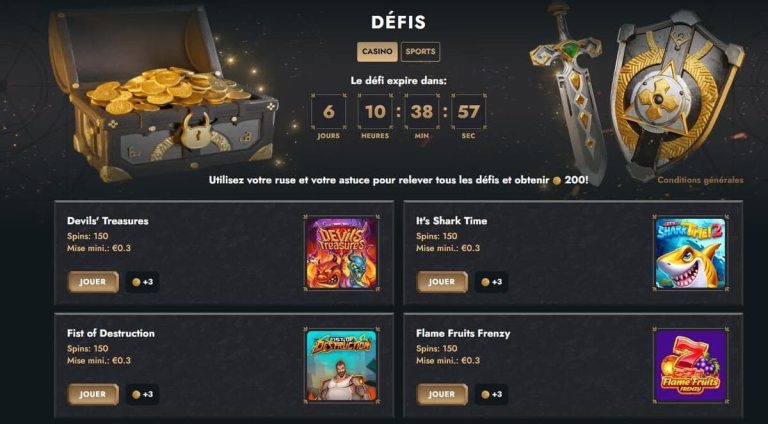 Herospin Casino Défis