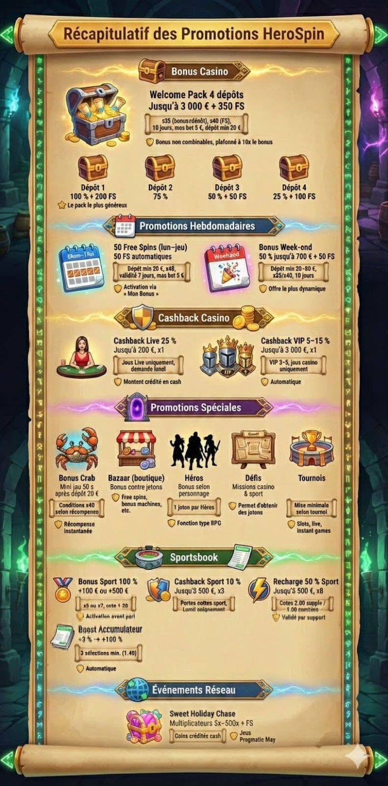 Herospin Casino promotions